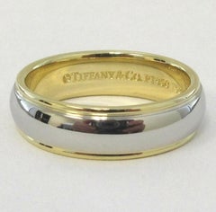 TIFFANY & Co. Platin 18K Gold 6mm Lucida Ehering 7,5