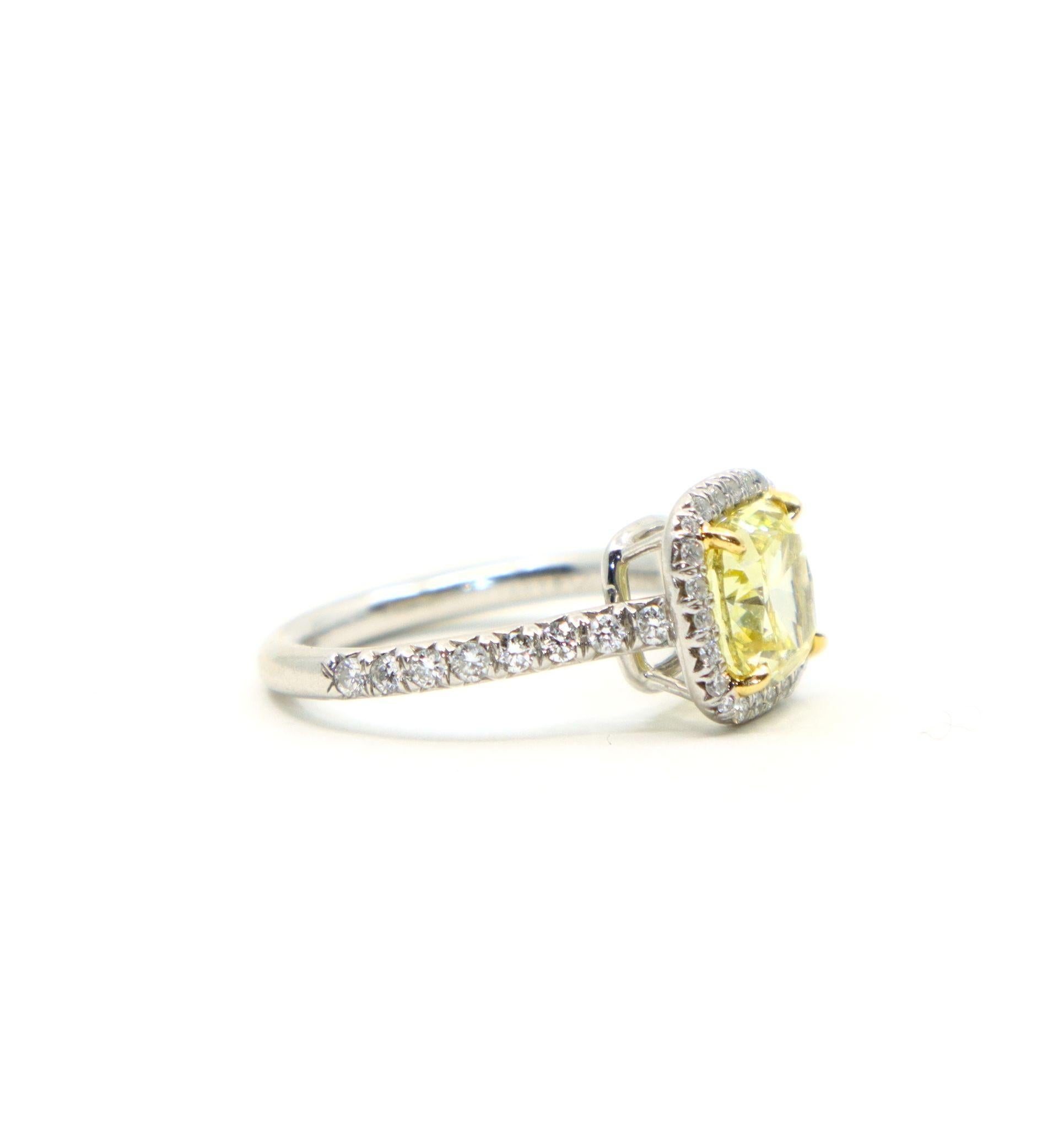 Tiffany & Co. Platin 18K Gold Soleste Gelb Diamant Ring & Ohrringe Set im Angebot 9