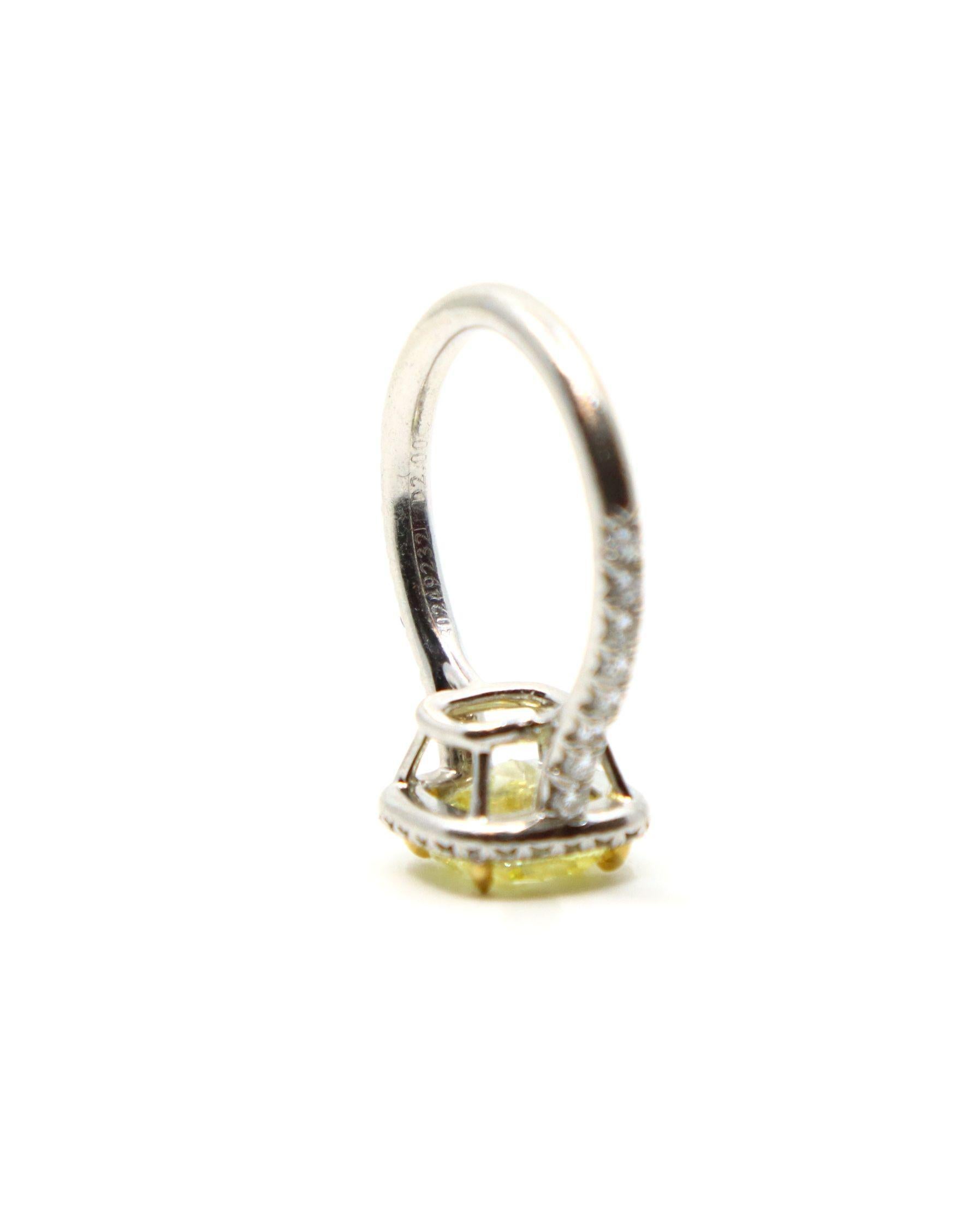 Tiffany & Co. Platin 18K Gold Soleste Gelb Diamant Ring & Ohrringe Set im Angebot 12