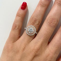 Tiffany & Co. Bague double en platine et or rose 18K Soleste Fancy Pink Diamond