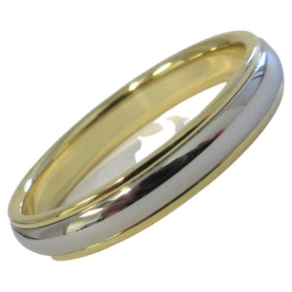 Tiffany & Co. Platinum 18k Yellow Gold Classic Lucida Wedding Band Ring 10.5