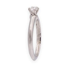 Tiffany & Co. Platinum .19 ct Diamond Solitaire Classic Engagement Ring