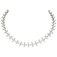 Tiffany 
Co. Platinum 20 Carat Diamond Necklace