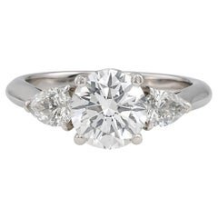 Tiffany
Co. Bague en platine 2,01 carats D/VS1 diamant rond taillé en brillant