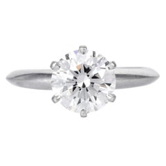 Tiffany & Co. Platinum 2.04 Carat Diamond Solitaire Engagement Ring