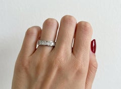 Tiffany & Co Platinum 2.08 Carat Square Diamond Eternity Wedding Band Ring 3.5mm