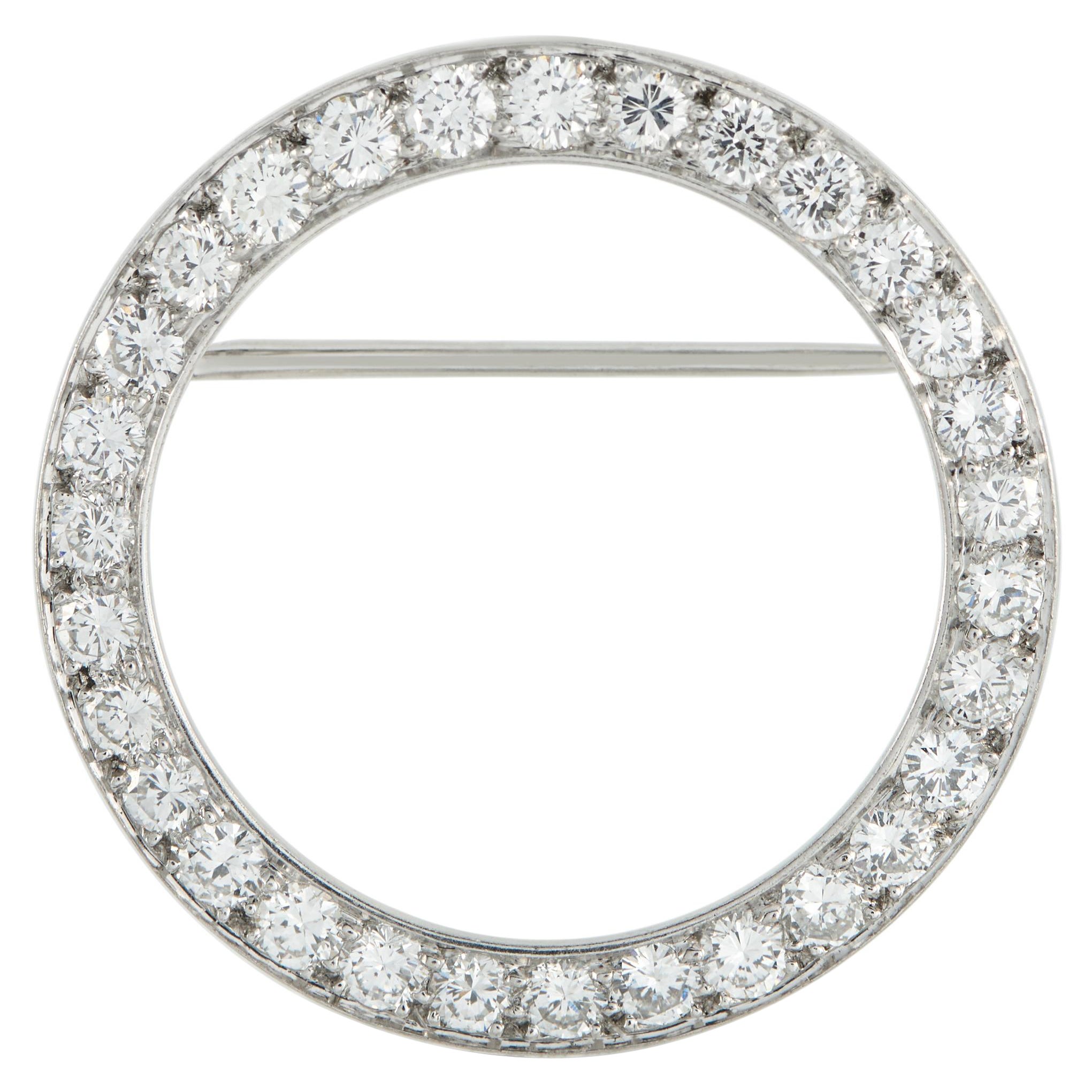 Tiffany 
Co. Broche d
éternité en platine avec 2.0ct de diamant TI19-121525