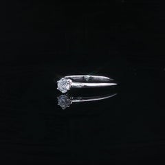Tiffany & Co. Platinum .20ct Diamond Solitaire Engagement Ring w/ Original Box