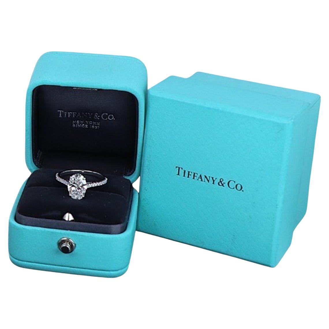 Tiffany & Co. Platinum 2.11 Carat Oval Diamond Engagement Ring