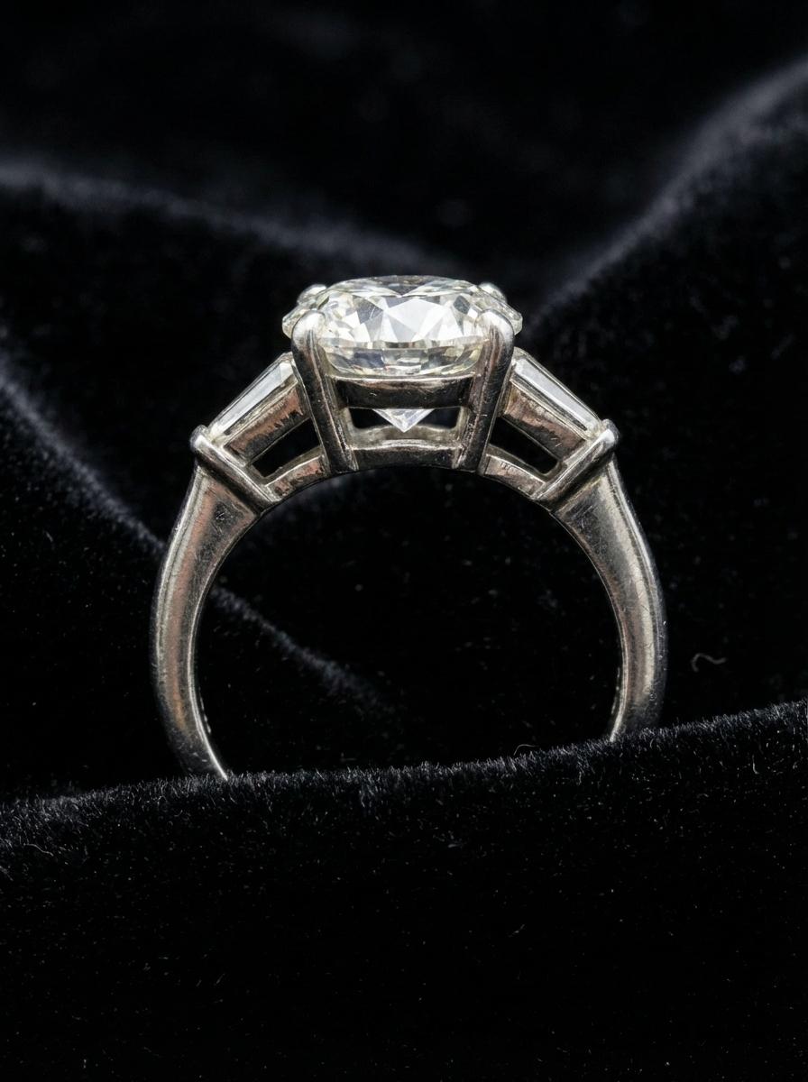 Tiffany & Co. Bague en platine 2,14 carats E VS1 diamant rond taille brillant Unisexe en vente