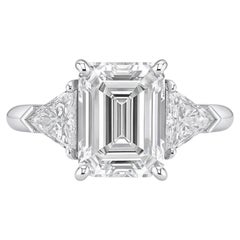 Tiffany & Co. Platinum 2.26 Carat Emerald-Cut Diamond Engagement Ring