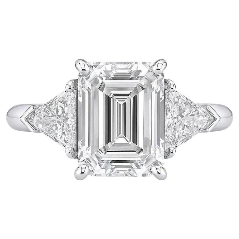 Tiffany & Co. Platinum 2.26 Carat Emerald-Cut Diamond Engagement Ring