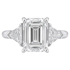 Tiffany & Co. Platinum 2.26 Carat Emerald-Cut Diamond Engagement Ring