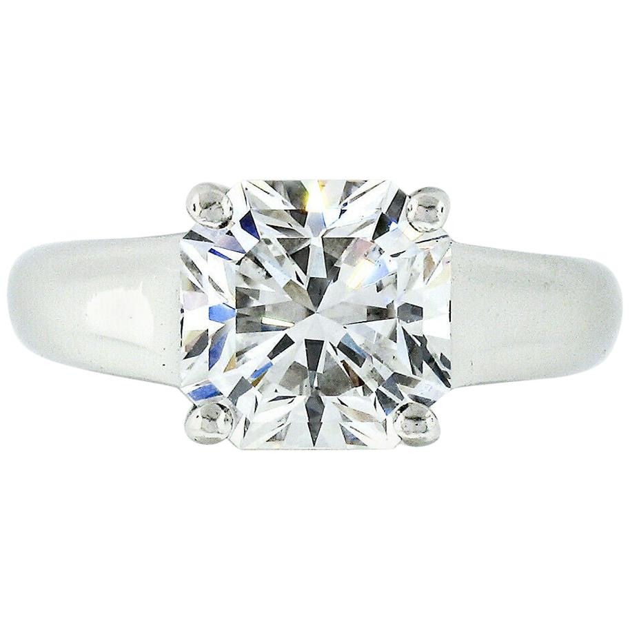 Tiffany & Co. Platinum 2.34 Carat E VS2 Lucida Diamond Solitaire Engagement Ring