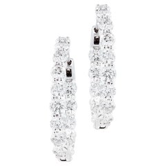 Tiffany & Co. Platinum 2.39 Carat Diamond Hoops