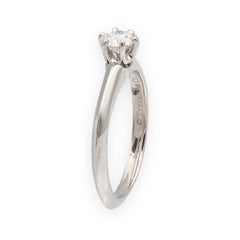 Tiffany & Co. Platinum .24 ct D VVS2 Diamond Solitaire Engagement Ring
