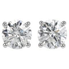 Tiffany & Co. Orecchini con cestino in platino con diamanti rotondi da 2,48 carati