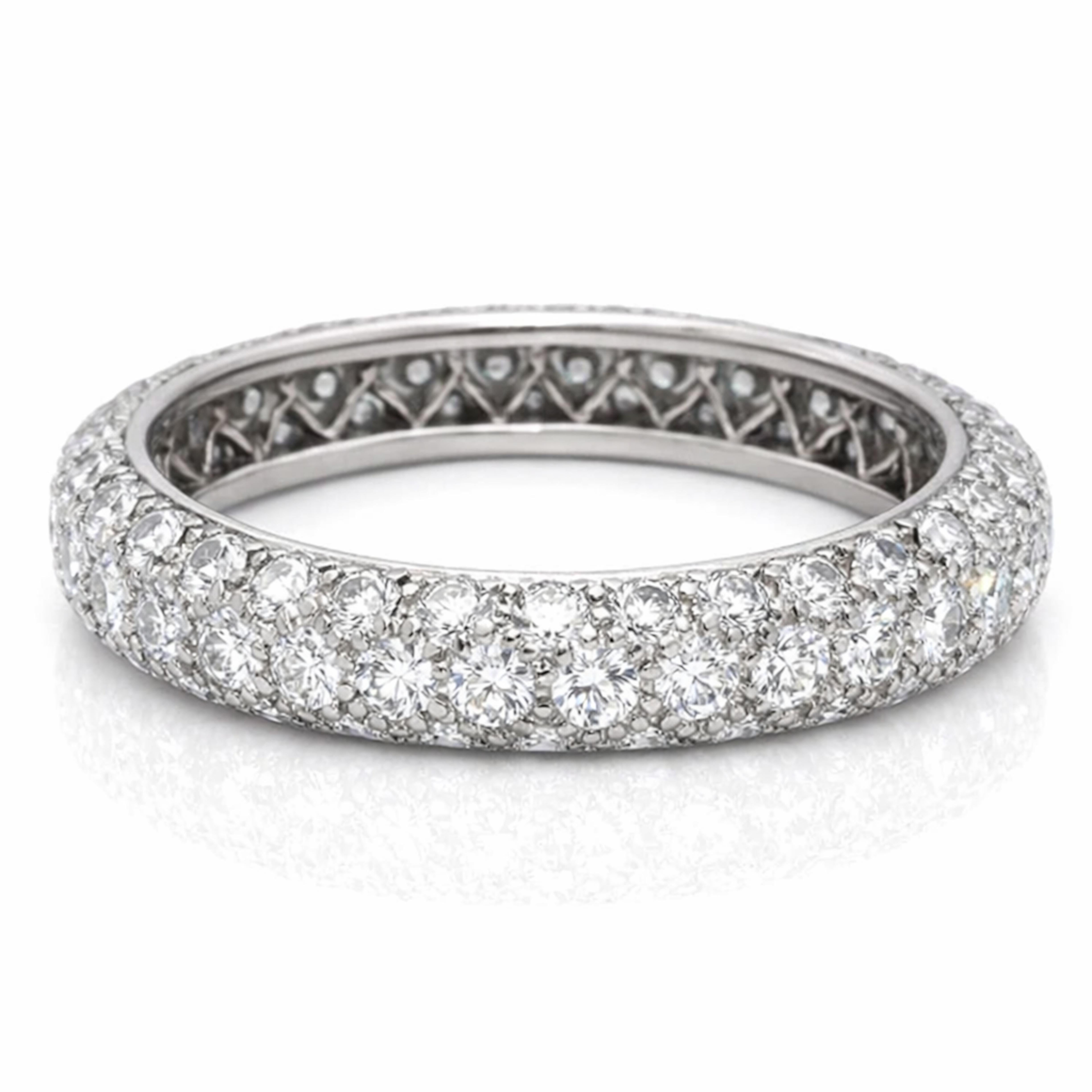 Tiffany 
Co. Platinum 2.50 Carat Diamond Cluster Ring