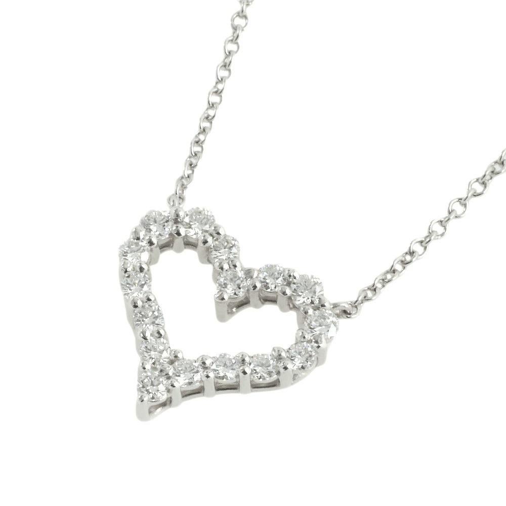 TIFFANY & Co. Platinum .25ct Diamond Heart Pendant Necklace  

Metal: Platinum
Chain: 16