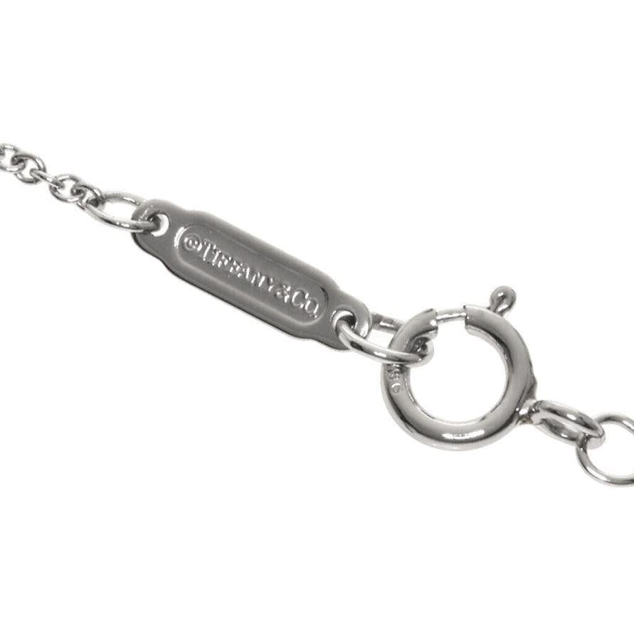 TIFFANY & Co. Platinum .25ct Diamond Heart Pendant Necklace For Sale 2