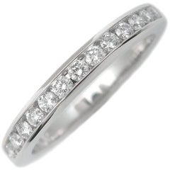 TIFFANY & Co. Anneau de mariage en platine avec diamant en demi-cercle de 2,5 mm 4