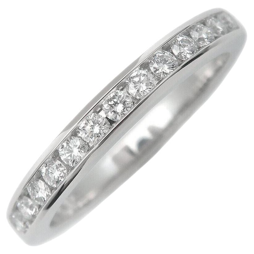 TIFFANY & Co. Alianza de Platino 2,5 mm Medio Círculo Diamante 4