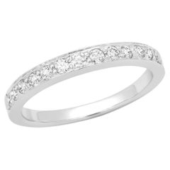 Tiffany 
Co. Anello a fascia in platino con diamanti incastonati a metà cerchio 6