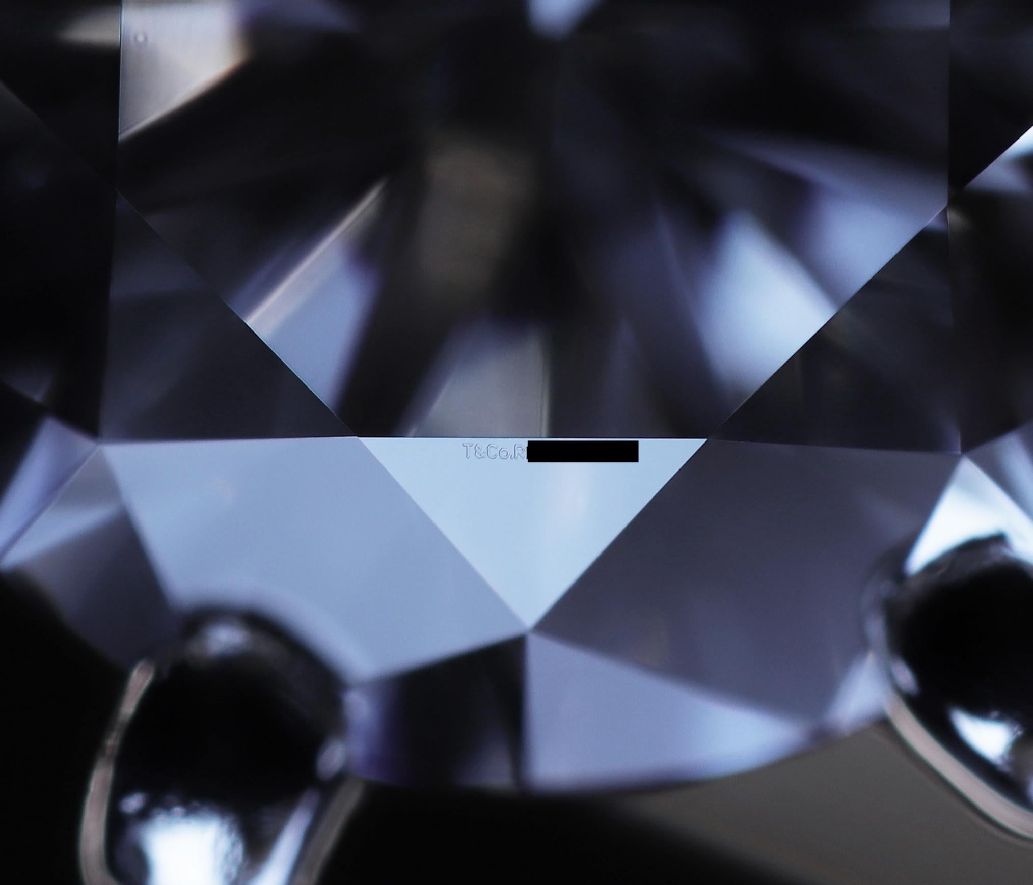 Tiffany & Co. Bague de fiançailles solitaire en platine avec diamant rond de 0,28 ct I VVS1 en vente 3