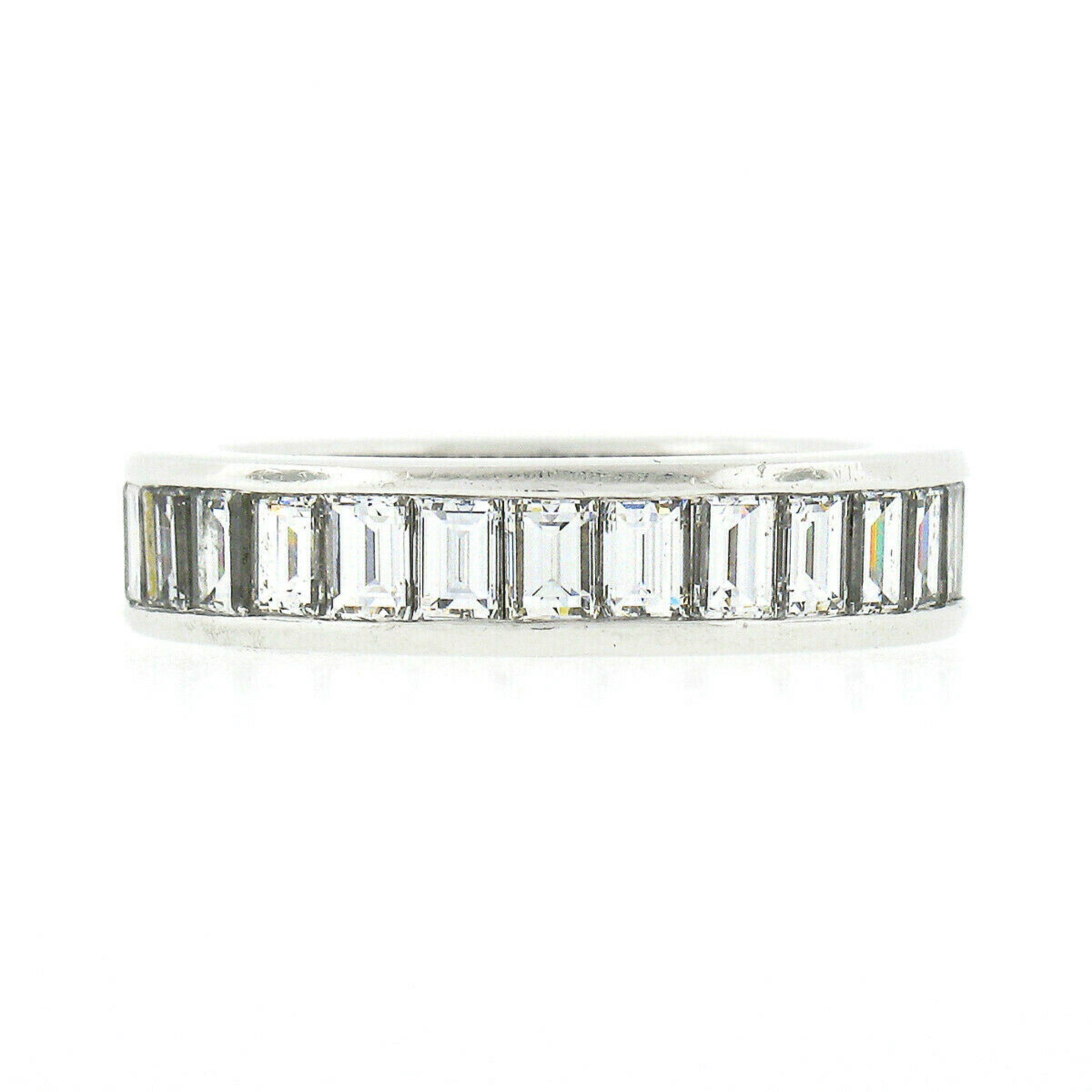 Women's Tiffany & Co. Platinum 2.80ctw Channel Baguette Cut Diamond Eternity Band Ring