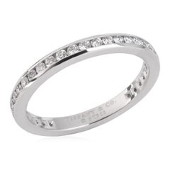 TIFFANY & Co. Platinum 2mm Full Circle Diamond Wedding Band Ring 5