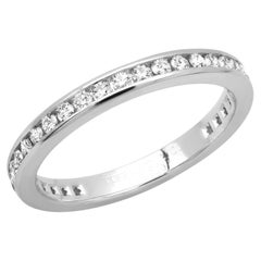 TIFFANY & Co. Anneau de mariage en platine 2mm avec diamant en forme de cercle complet 5
