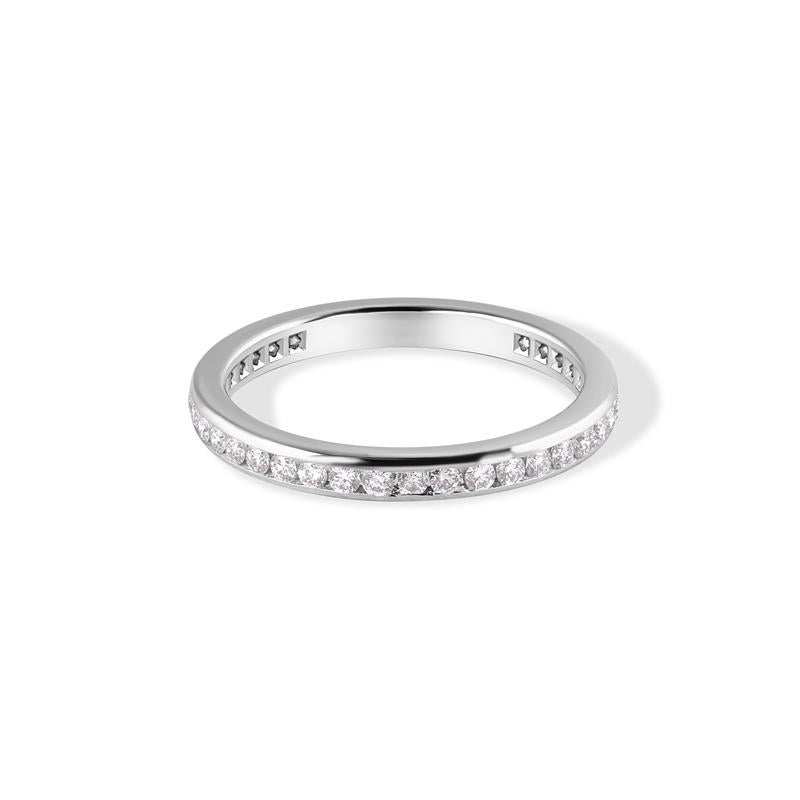 De las mujeres TIFFANY & Co. Alianza de Platino con Diamantes en Círculo Completo de 2 mm 6 en venta