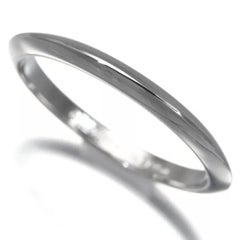 TIFFANY & Co. Platinum 2mm Knife Edge Wedding Band Ring 5