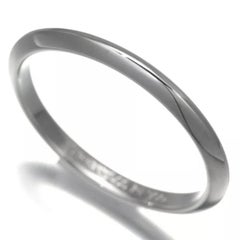 TIFFANY & Co. Platinum 2mm Knife Edge Wedding Band Ring 5.5