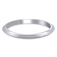 TIFFANY & Co. Platinum 2mm Knife Edge Wedding Band Ring 8.5