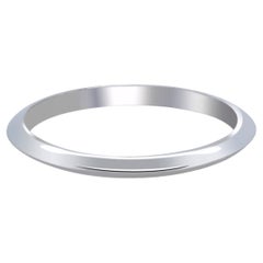 TIFFANY & Co. Anneau de mariage en platine 2mm à bords tranchants 8.5