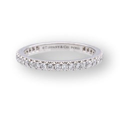 Tiffany & Co. Platinum Soleste Full Circle Round Diamond Band .31 Ct Size 4.5