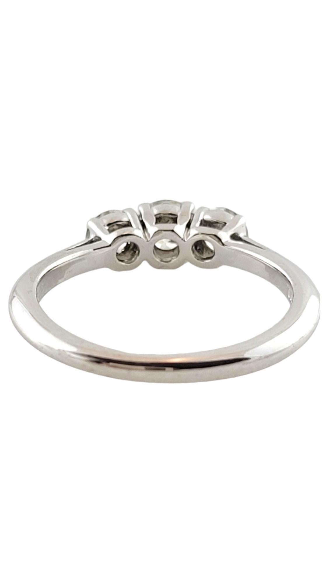 Brilliant Cut Tiffany & Co. Platinum 3 Round Brilliant Diamond Engagement Ring .75cts #16954