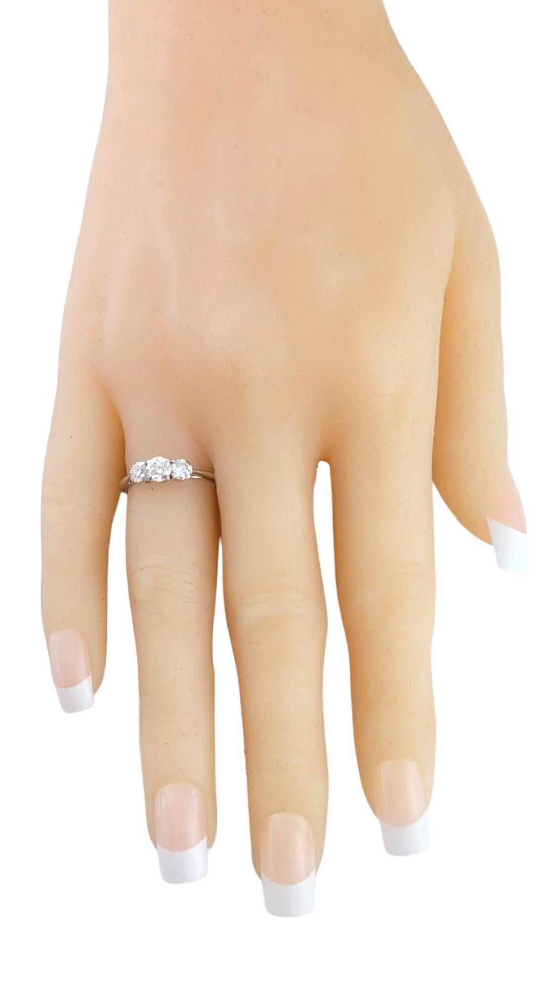 Tiffany & Co. Platinum 3 Round Brilliant Diamond Engagement Ring .75cts #16954 1