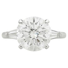 Tiffany & Co. Platinum 3.20 Carat I/VS1 Round Brilliant Diamond Engagement Ring