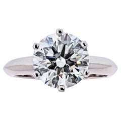Anillo de compromiso Tiffany & Co Platino Diamante talla redonda 3.25ct