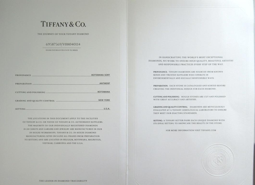 Tiffany & Co. Anello di fidanzamento in platino con diamante da 0,40 carati in vendita 3