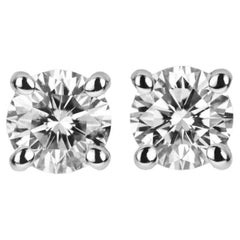 TIFFANY & Co. Platinum .38ct Solitaire Diamond Earrings