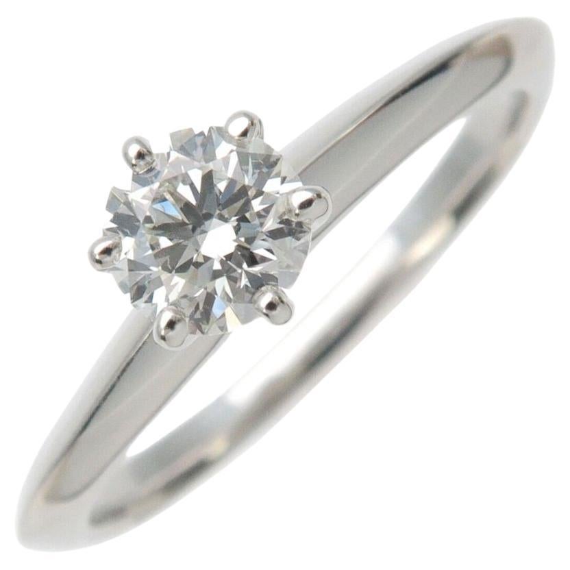 Tiffany & Co. Platinum .39 Carat Diamond Engagement Ring 6 For Sale