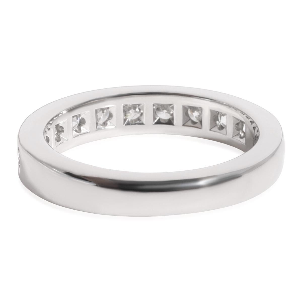 TIFFANY & Co. Anneau de mariage en platine avec diamant en demi-cercle de 3,9 mm 5 Pour femmes en vente