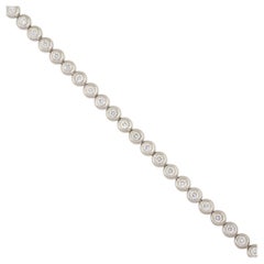 Tiffany & Co. Platinum 3ctw Diamond Doughnut Bezel Set Tennis Bracelet