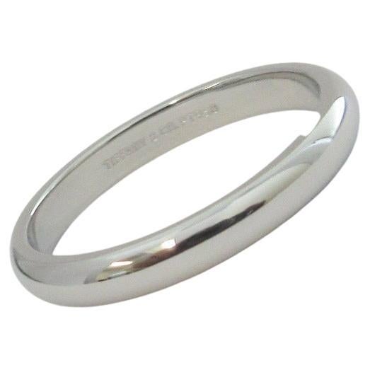 Tiffany & Co. Platinum Comfort Fit Wedding Band Ring 8 For Sale