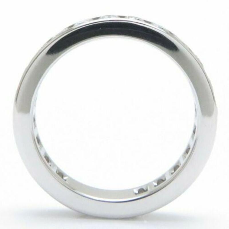 Round Cut Tiffany & Co. Platinum Full Circle Diamond Wedding Band Ring 4 For Sale