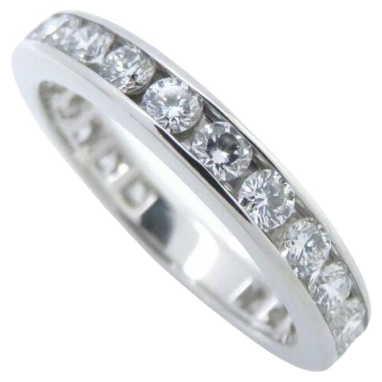 Tiffany & Co. Platinum Full Circle Diamond Wedding Band Ring 4 For Sale