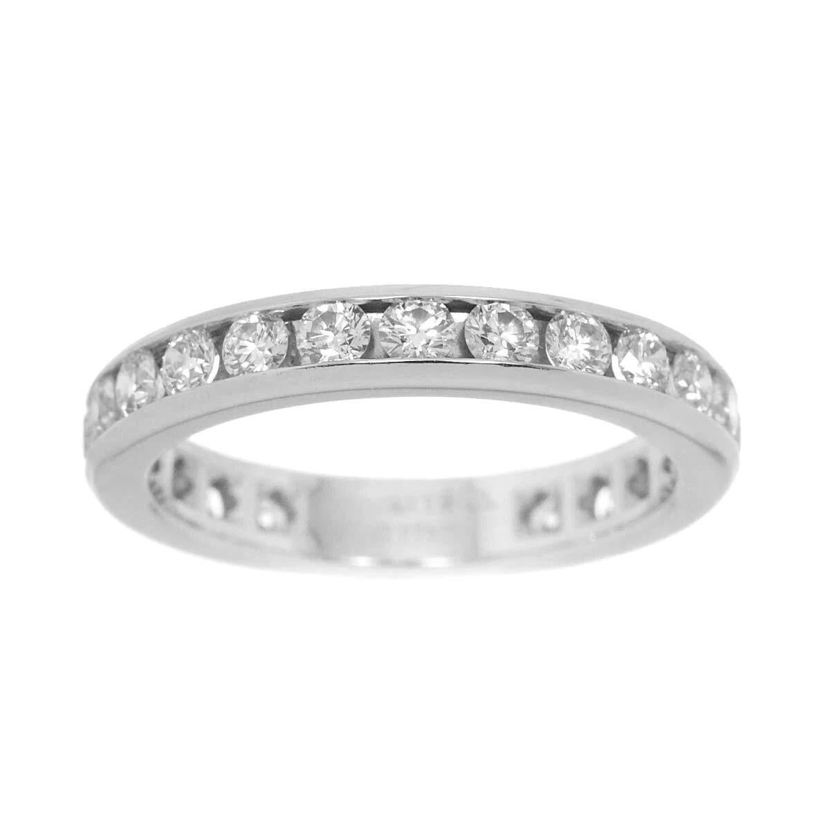 Taglio rotondo TIFFANY & Co. Anello in platino da 3 mm con diamante a cerchio intero 4,5 in vendita